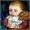 Baby mit der alten Hand -
nach Paula Modersohn Becker - 
Öl auf Leinwand auf Pappe