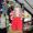 Prinzessin in rotem Kleid